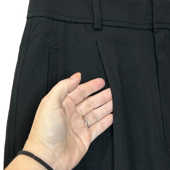 Everlane The Way High Drape Pant Wide Leg Hi-Rise Black Women 4S Inseam 29.5 NWT - Picture 6 of 12